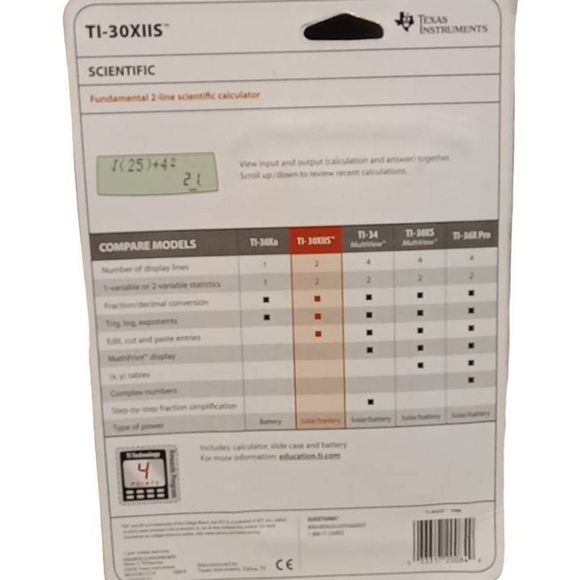 Texas Instruments TI-30XIIS Fundamental Scientific Calculator Pink - Picture 3 of 4